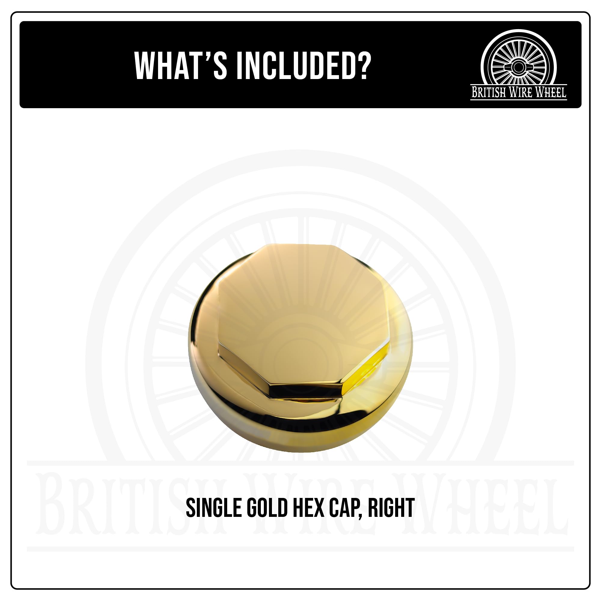 Amazon.com: British Wire Wheel 8-Sided Hex Gold Spinner Cap